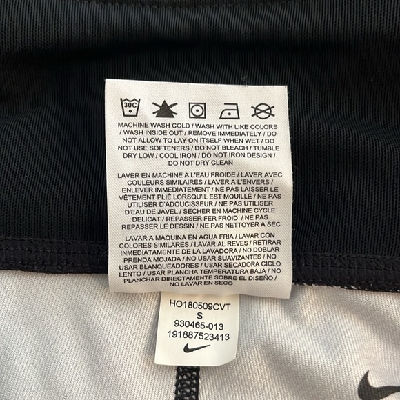 Nike Dri-Fit running pants, women’s size S/P, black with pink and gray - Picture 7 of 10